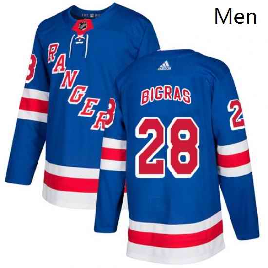 Mens Adidas New York Rangers 28 Chris Bigras Premier Royal Blue Home NHL Jersey